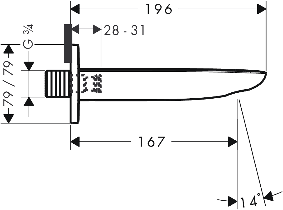 ЧертежHansgrohe PuraVida (15412000)