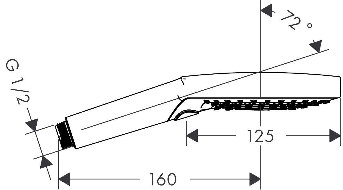 ЧертежHansgrohe Raindance Select S 120 3jet EcoSmart (26531000)