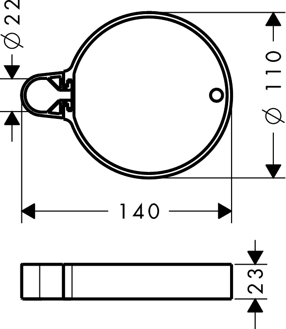 ЧертежHansgrohe Cassetta’S Puro (28679000)