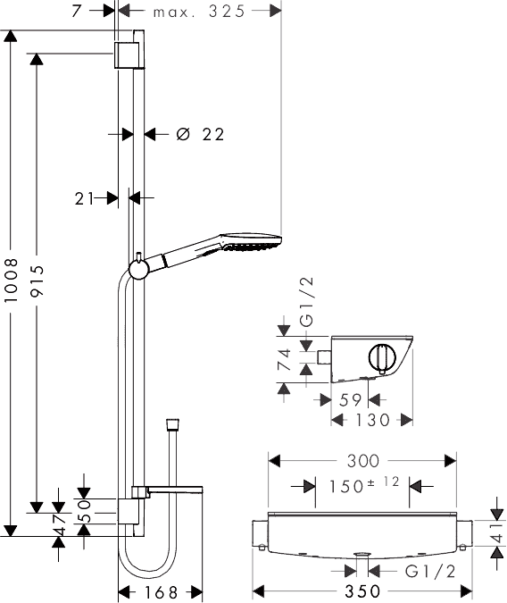 ЧертежHansgrohe Select (27039000)