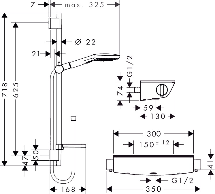 ЧертежHansgrohe Select (27038000)