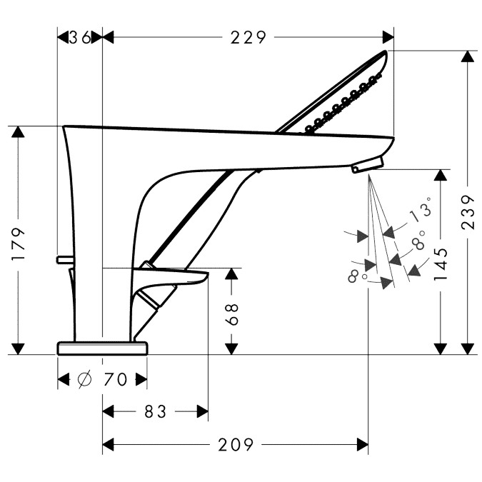 ЧертежHansgrohe PuraVida (15432000)