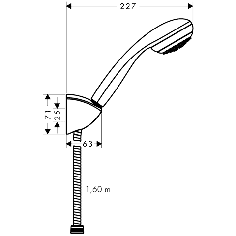 ЧертежHansgrohe Crometta 85 1jet/ Porter’C 1.6 (27577000)