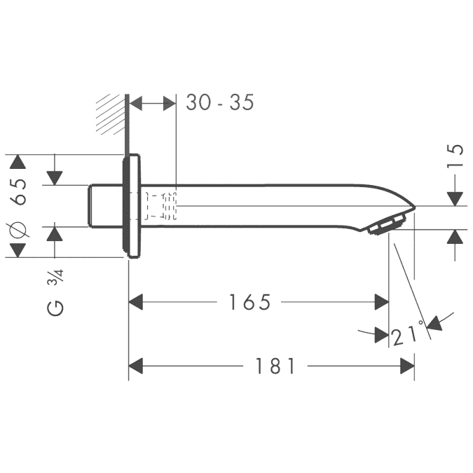 ЧертежHansgrohe Metris (31494000)