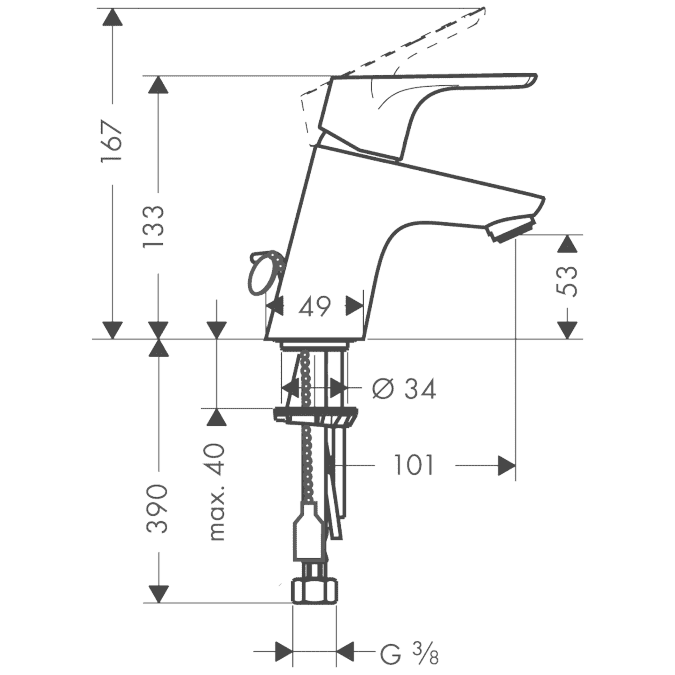 ЧертежHansgrohe Focus (31732000)