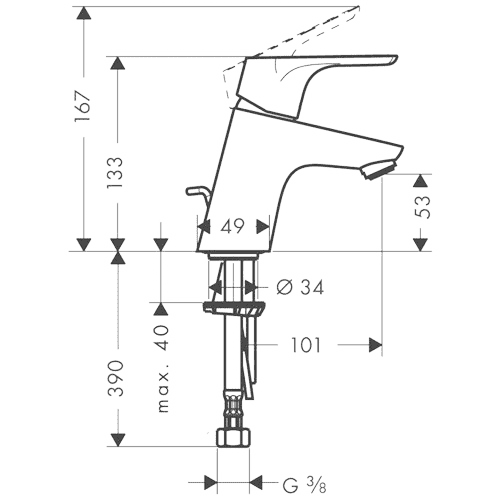 ЧертежHansgrohe Focus (31539000)