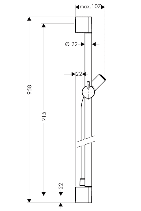 ЧертежHansgrohe Unica'C 0.9 (27610000)