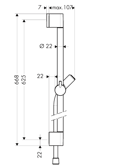 ЧертежHansgrohe Unica'C 0.65 (27611000)
