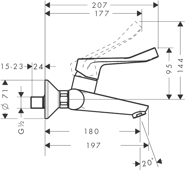 ЧертежHansgrohe Focus Care (31913000)