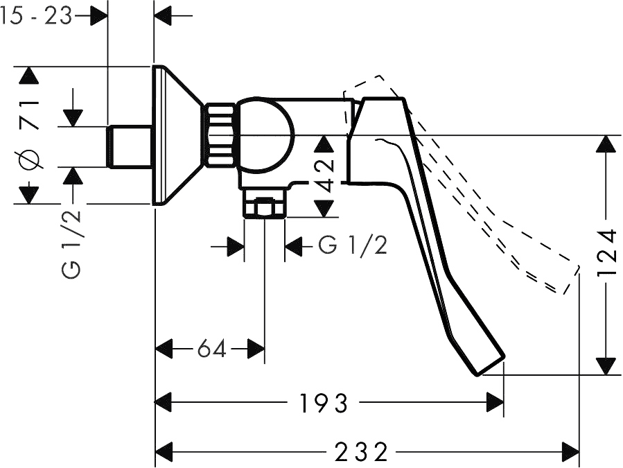 ЧертежHansgrohe Focus Care (31916000)
