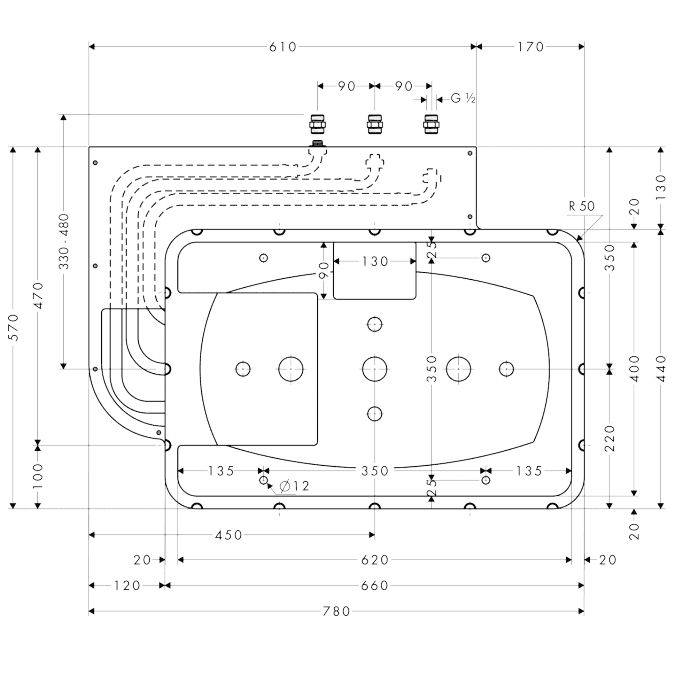ЧертежHansgrohe Raindance Rainmaker (28414180)