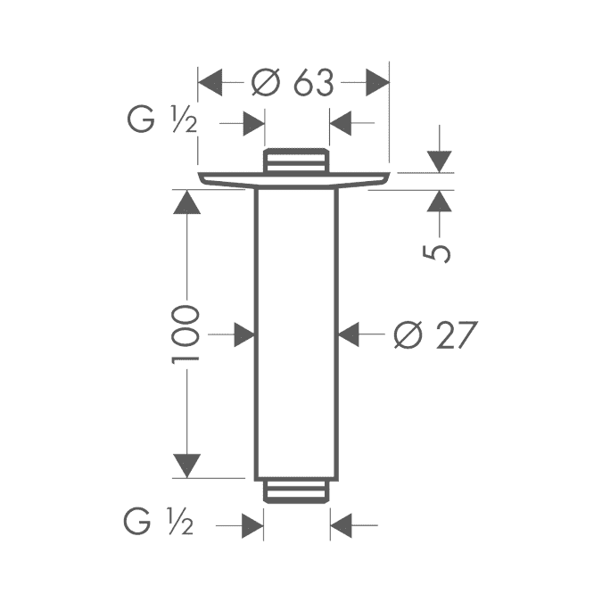 ЧертежHansgrohe Raindance (27479000)