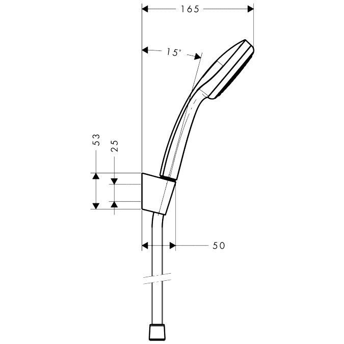 ЧертежHansgrohe Croma 100 1jet/ Porter’S 1.6 (27575000)