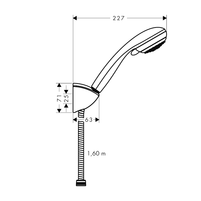 ЧертежHansgrohe Crometta 85 Vario/ Porter’C 1.6 (27559000)