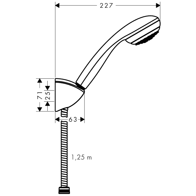 ЧертежHansgrohe Crometta 85 1jet/ Porter’C 1.25 (27576000)