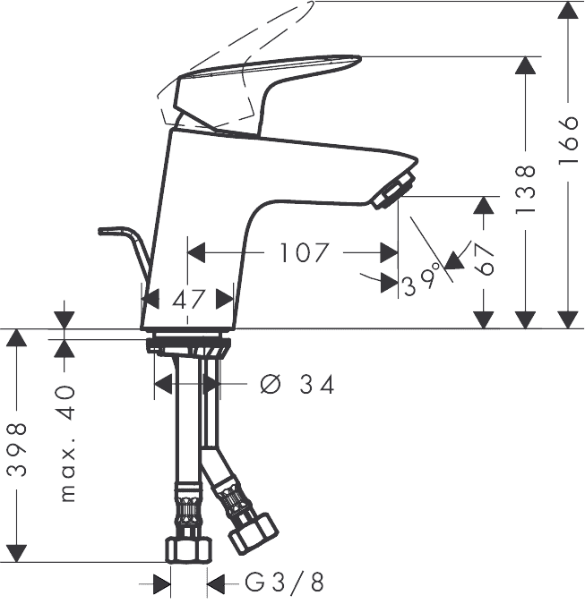 ЧертежHansgrohe Logis (71075000)