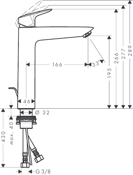 ЧертежHansgrohe Logis (71095000)