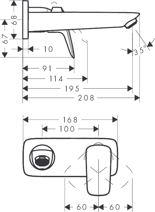 ЧертежHansgrohe Logis (71220000)