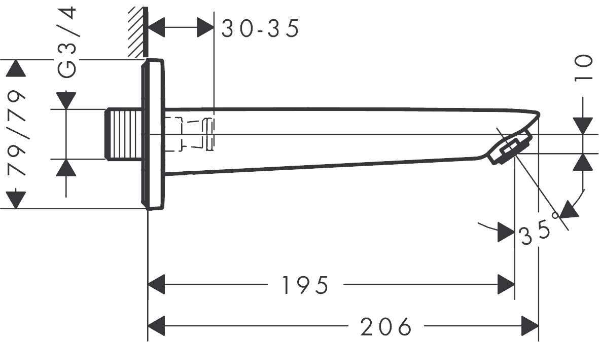 ЧертежHansgrohe Logis (71410000)