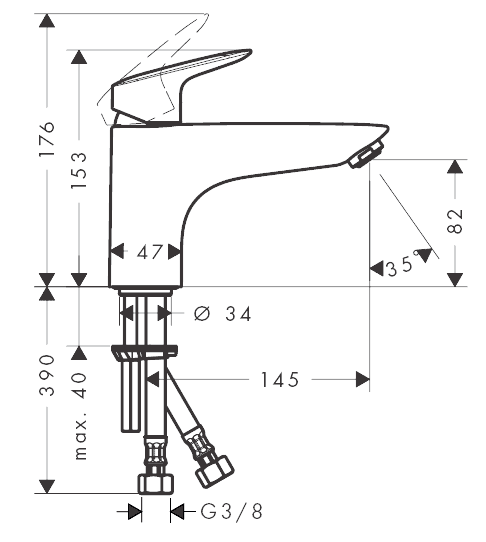ЧертежHansgrohe Logis (71311000)