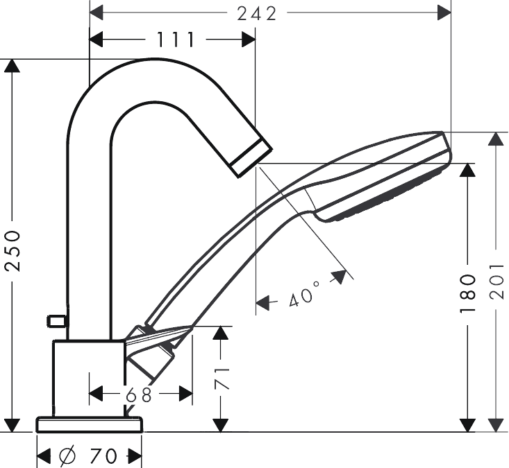 ЧертежHansgrohe Logis (71310000)