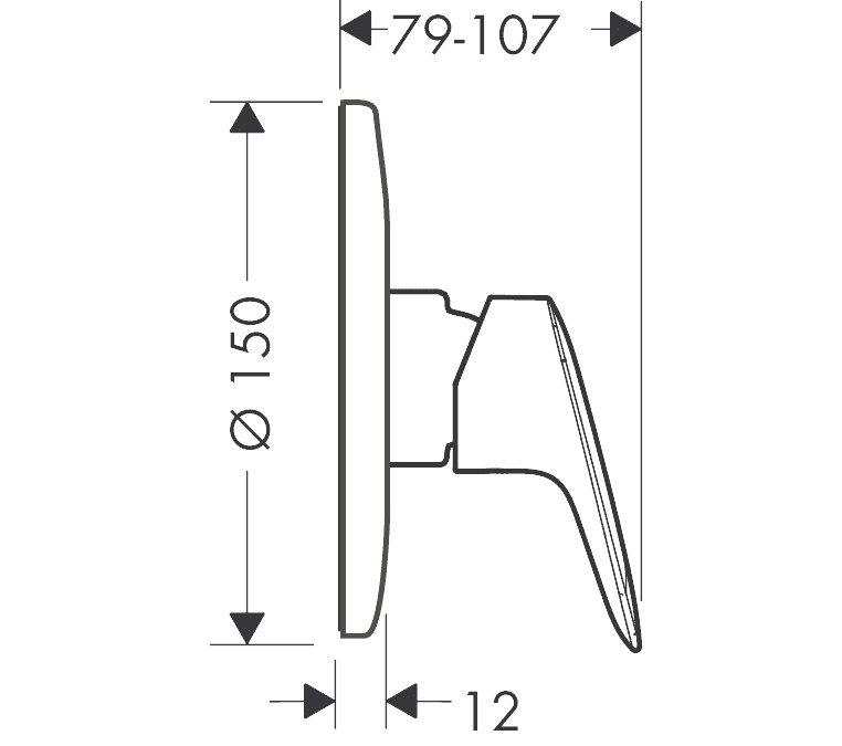 ЧертежHansgrohe Logis (71606000)