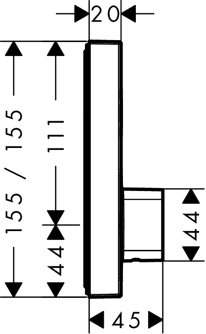 ЧертежHansgrohe ShowerSelect (15767000)
