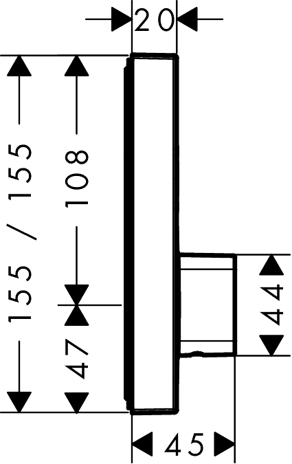 ЧертежHansgrohe ShowerSelect (15768000)