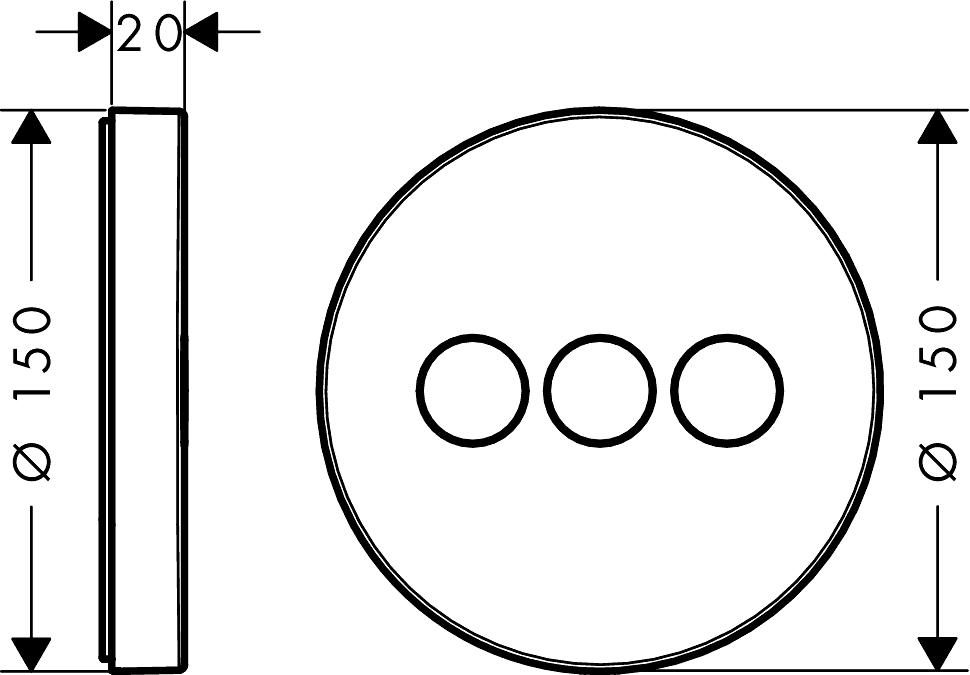 ЧертежHansgrohe ShowerSelect S (15745000)
