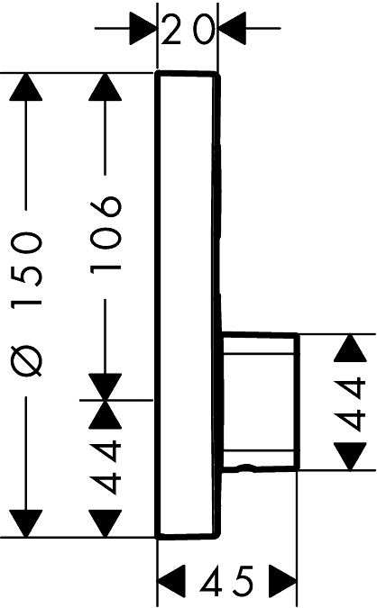 ЧертежHansgrohe ShowerSelect S (15747000)