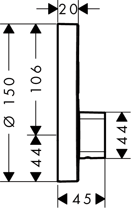ЧертежHansgrohe ShowerSelect S (15748000)