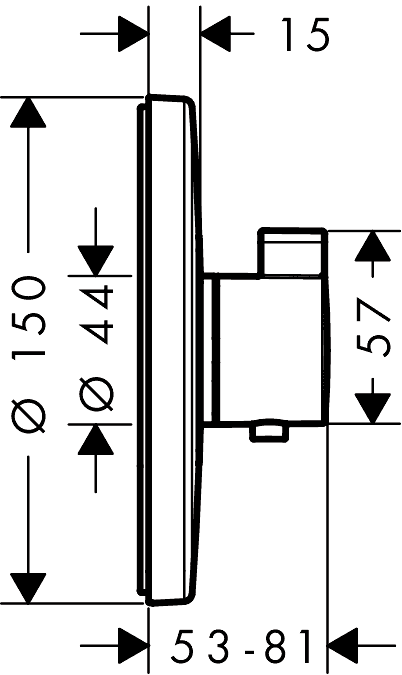 ЧертежHansgrohe Ecostat S (15755000)