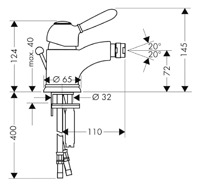 Чертеж Hansgrohe Axor Carlton (17210000)