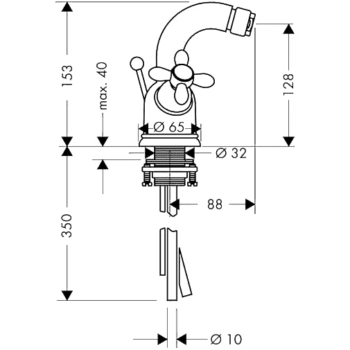 Чертеж Hansgrohe Axor Carlton (17230000)