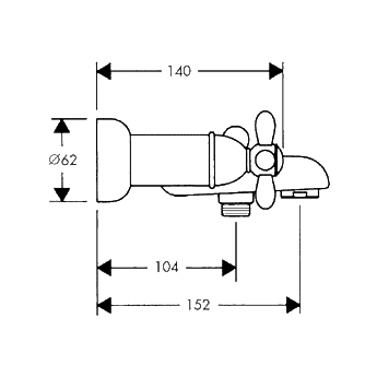 Чертеж Hansgrohe Axor Carlton (17430000)
