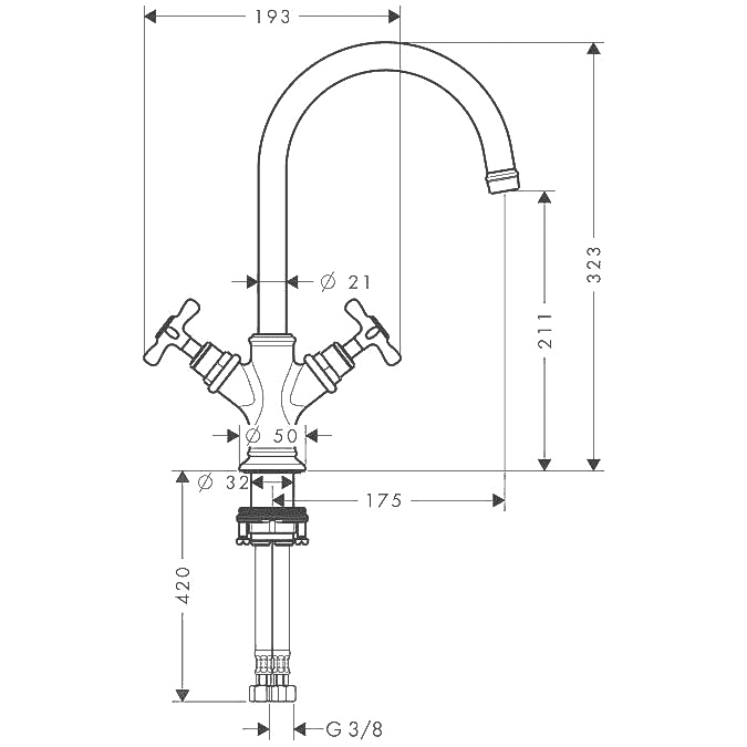 Чертеж Hansgrohe Axor Montreux (16506000)