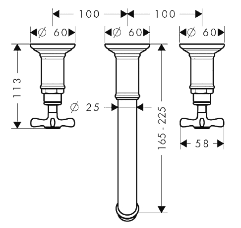 Чертеж Hansgrohe Axor Montreux (16532000)