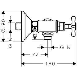 Чертеж Hansgrohe Axor Montreux (16560000)
