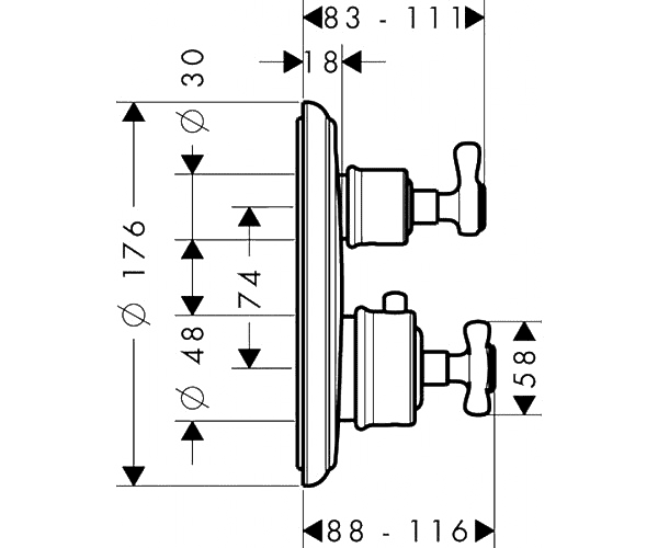 Чертеж Axor Montreux (16820000)