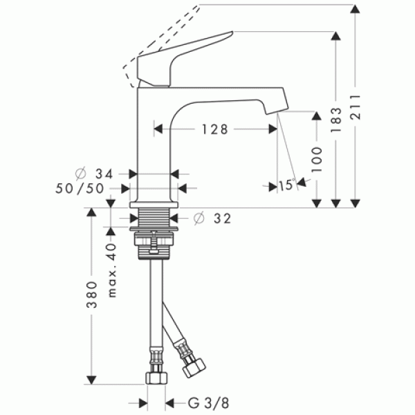 Чертеж Axor Citterio M (34017000)