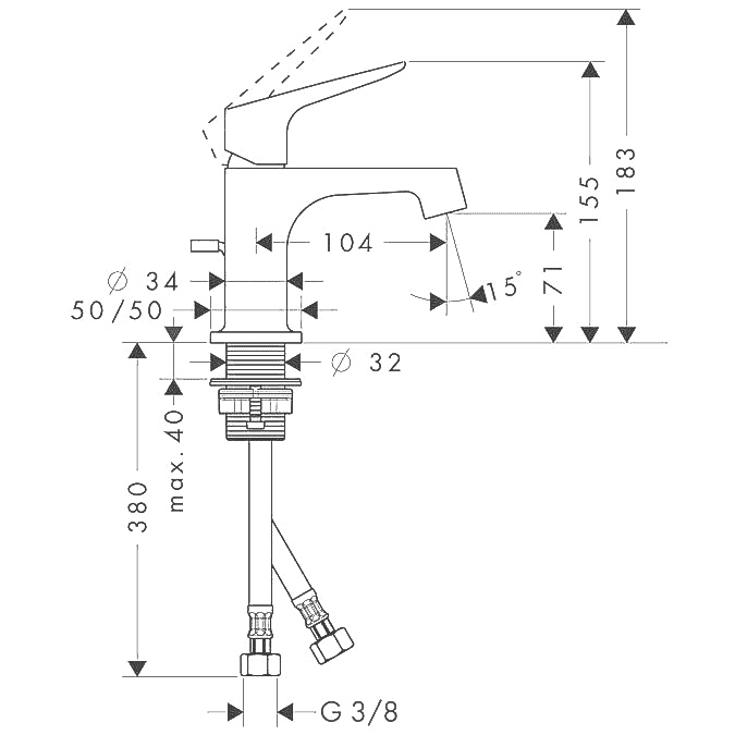 Чертеж Axor Citterio M (34016000)
