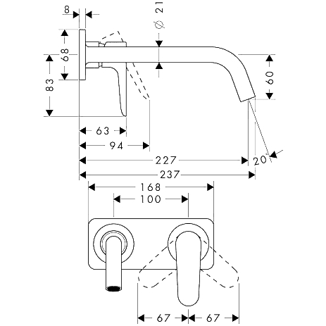 Чертеж Axor Citterio M (34115000)