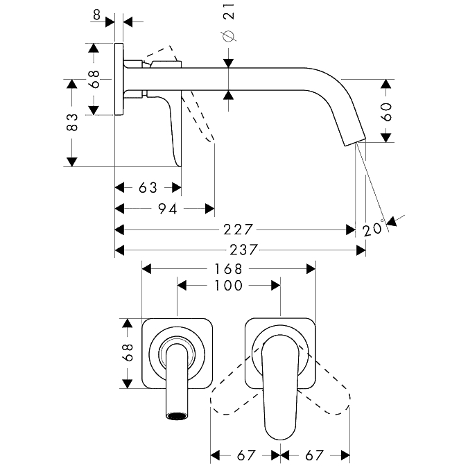 Чертеж Axor Citterio M (34116000)