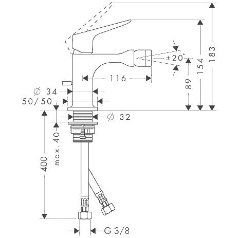 Чертеж Axor Citterio M (34210000)