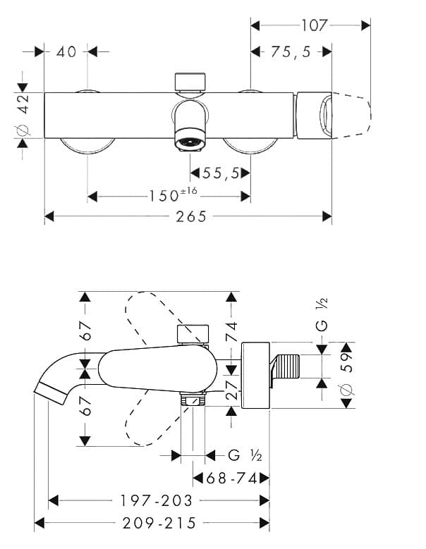 Чертеж Axor Citterio M (34420000)