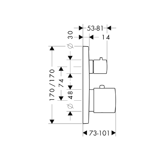 Чертеж Axor Citterio M (34705000)